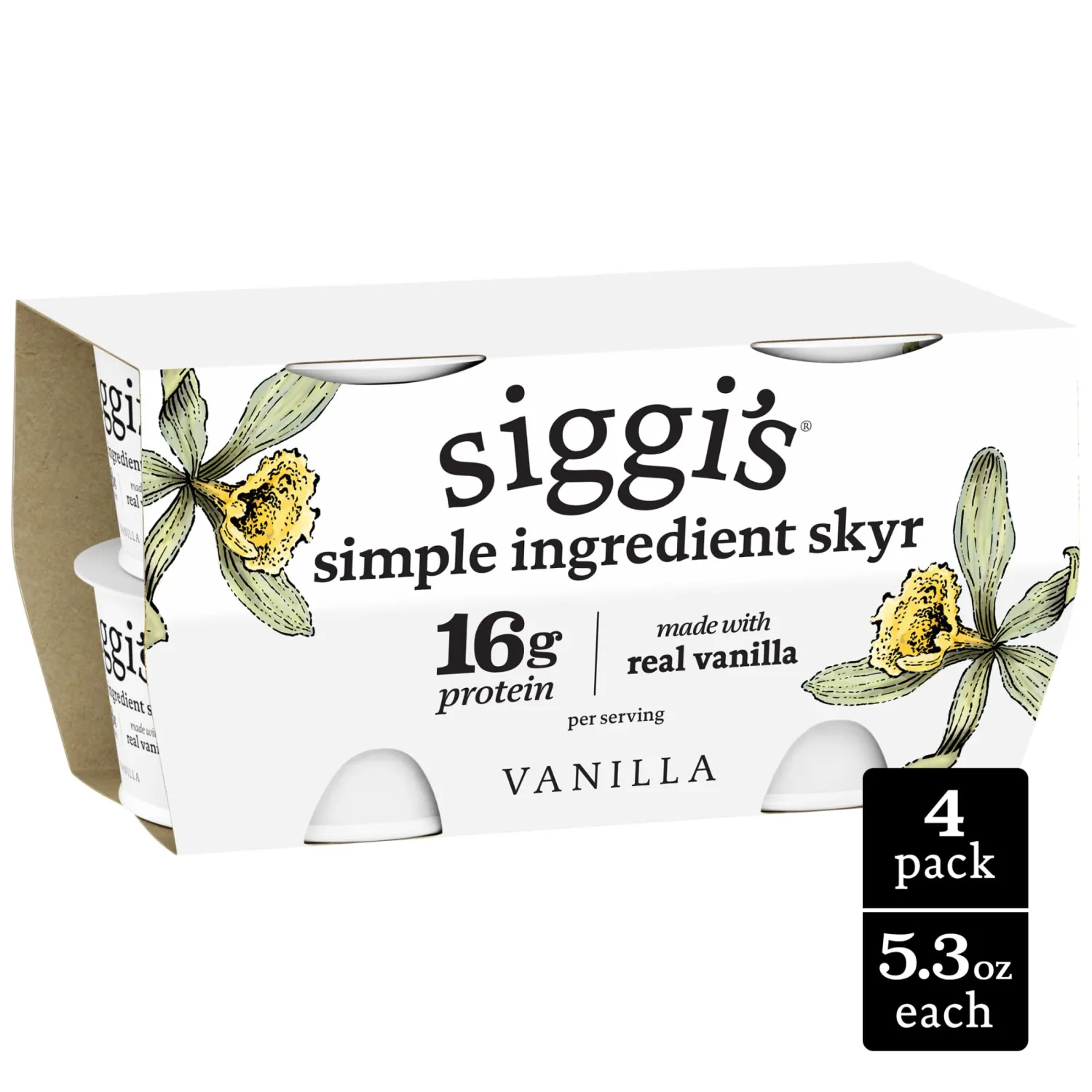 Siggi's Vanilla Non Fat Yogurt 4 Pack, 21.2 OZ