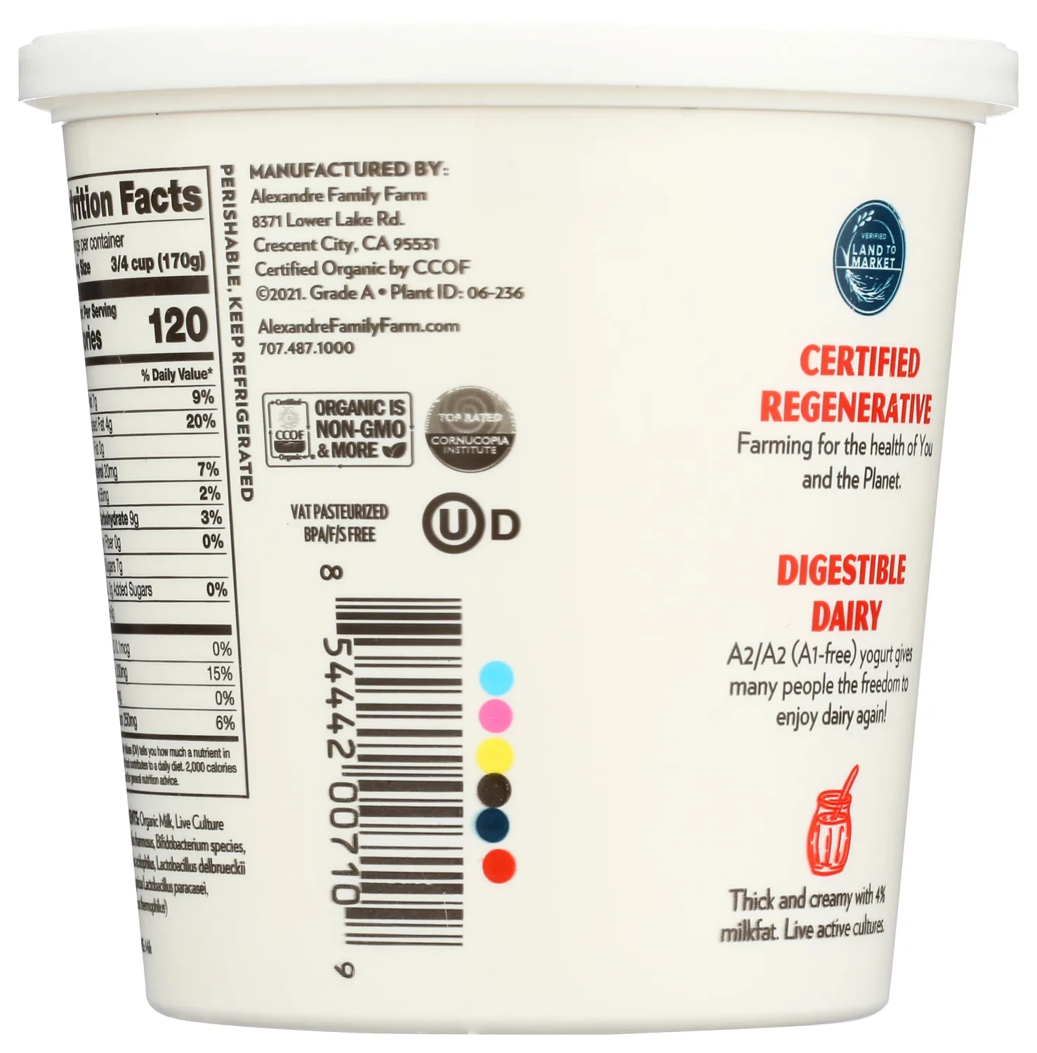 6% Double Cream Top Yogurt, 24 Ounce