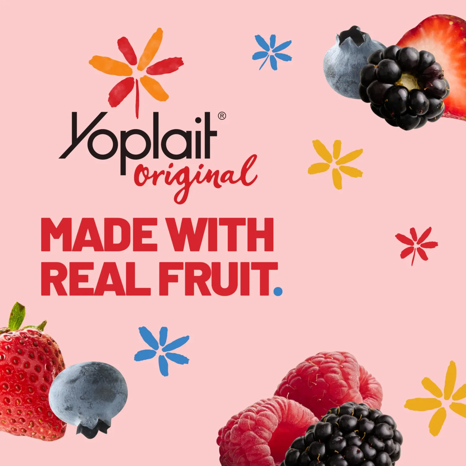 Yoplait Original Low Fat Mixed Berry Yogurt Cup, Made with Real Fruit, 6 oz