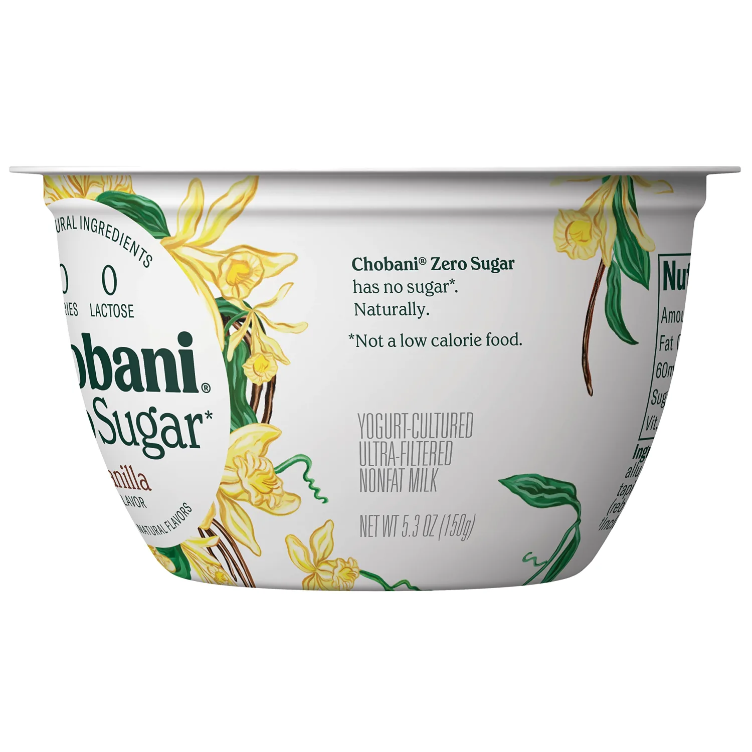 Chobani® Zero Sugar* Vanilla 5.3oz