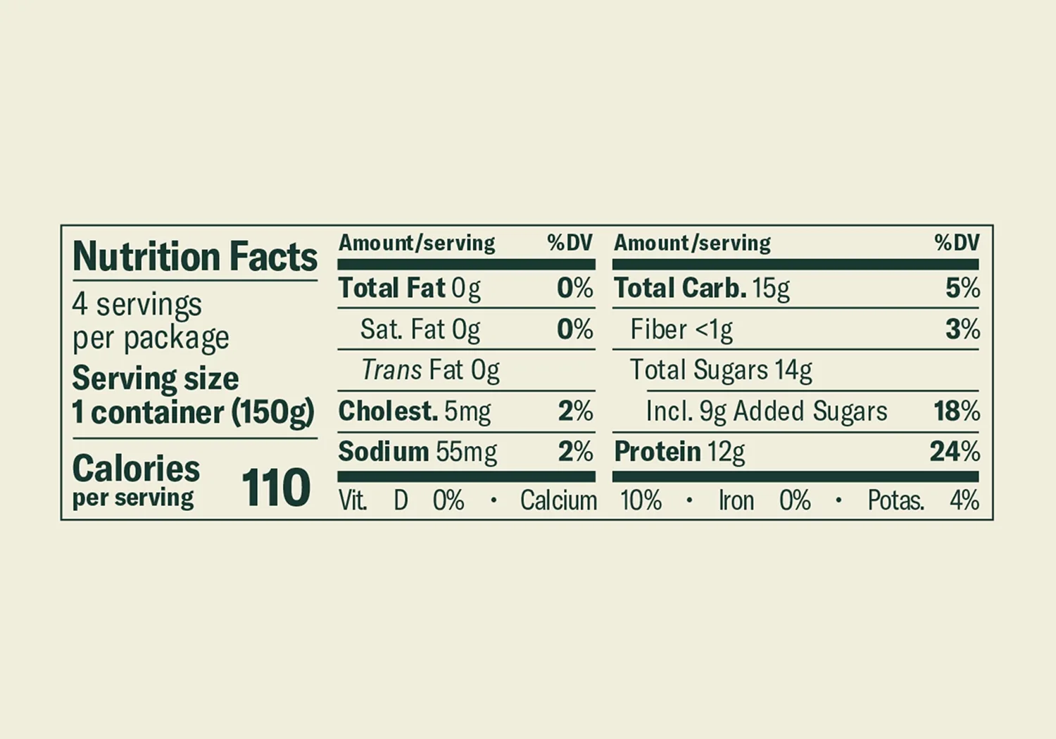 Chobani® Non-Fat Greek Yogurt Blueberry on the Bottom 5.3oz 4-pack