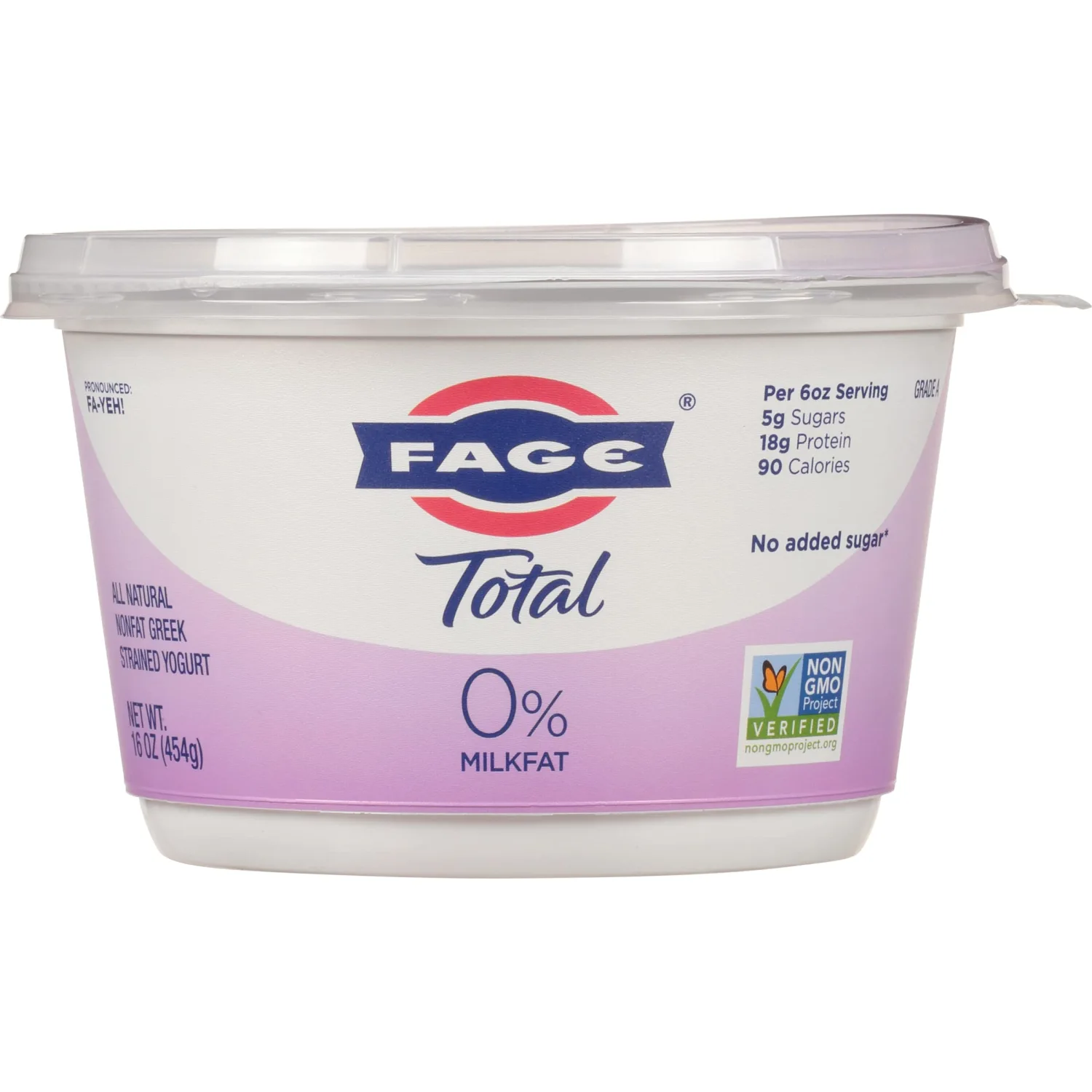 FAGE Total Greek Yogurt, 0% Nonfat, Plain, 16 oz