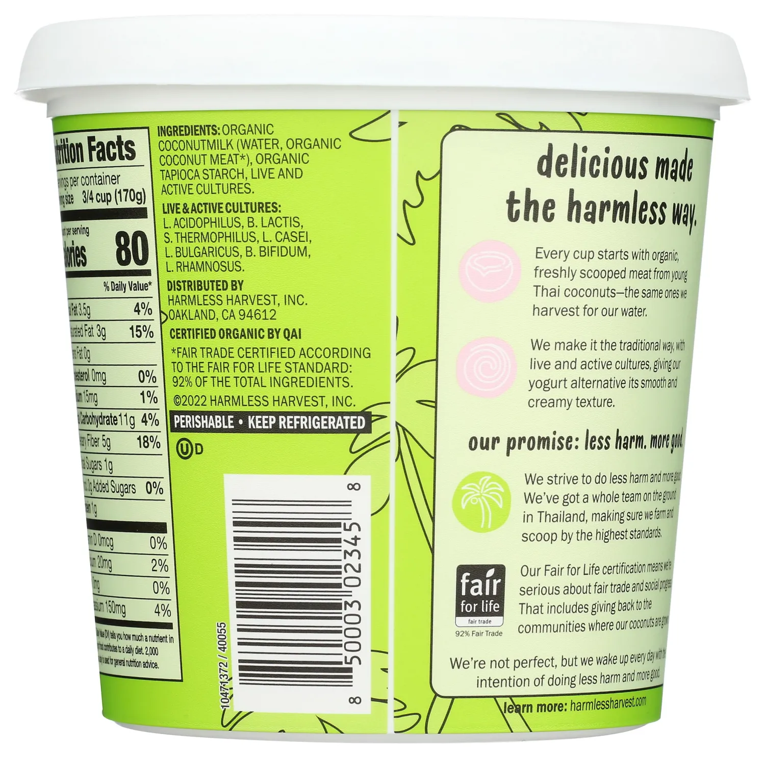 Harmless Harvest Dairy-Free Yogurt - Plain 24oz