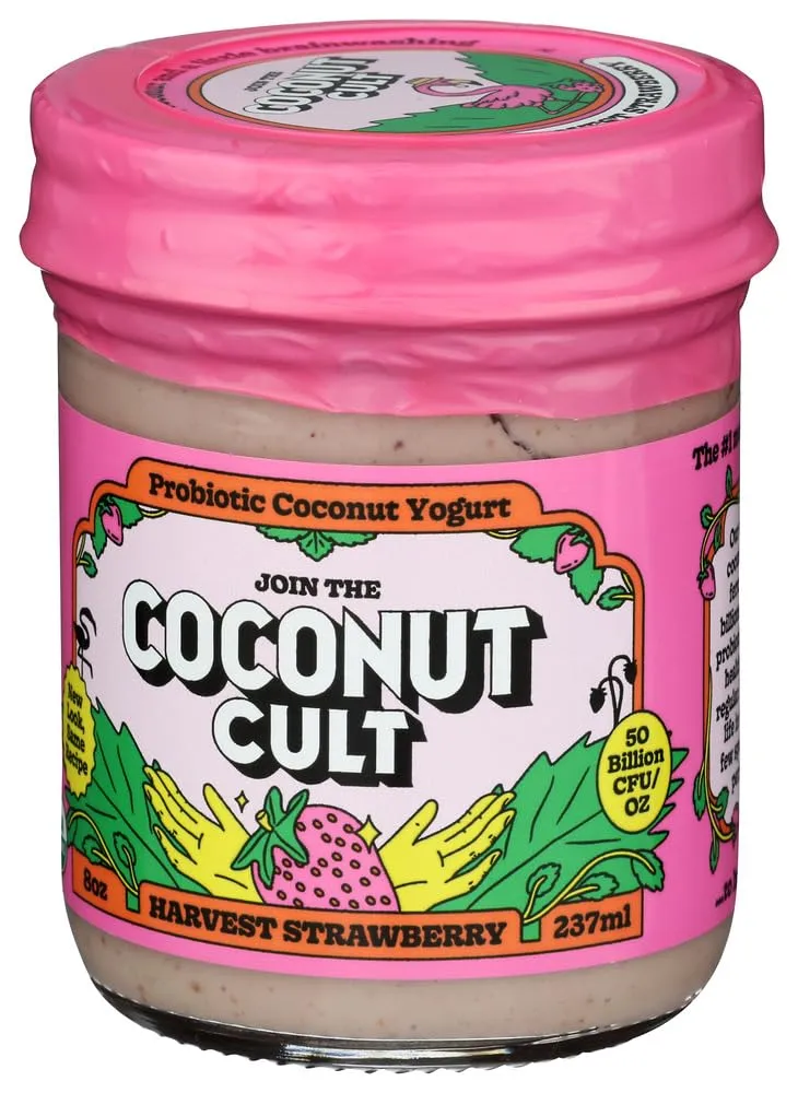 The Coconut Cult, Organic Harvest Strawberry Coconut Yogurt, 8 Oz