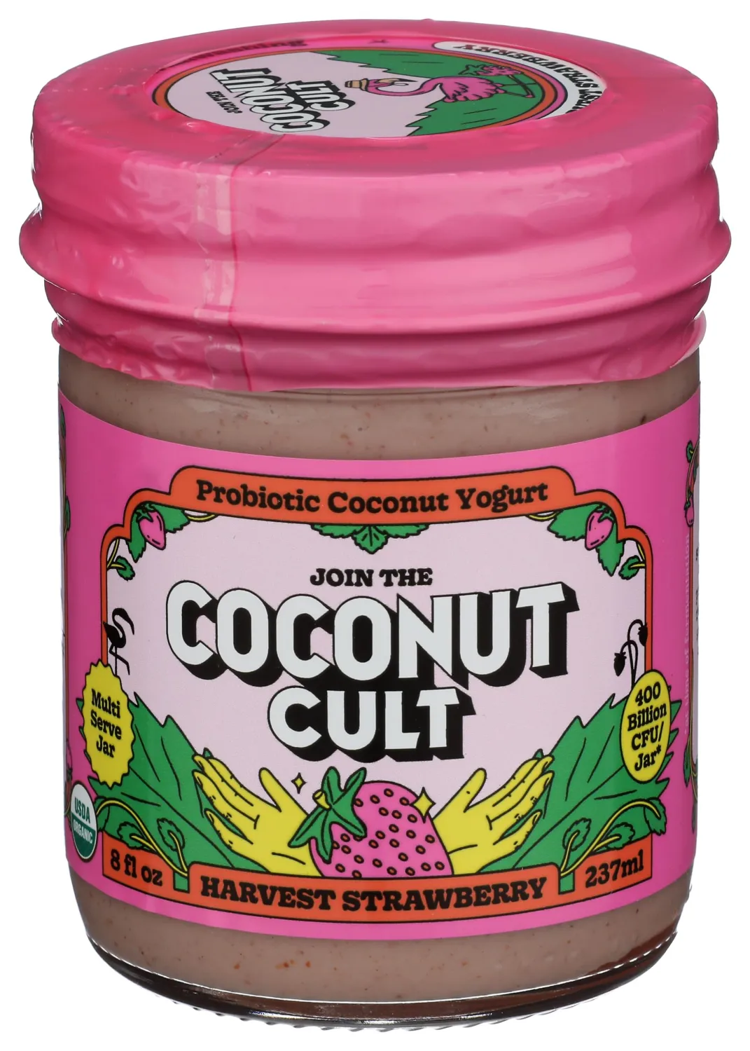The Coconut Cult, Organic Harvest Strawberry Coconut Yogurt, 8 Oz