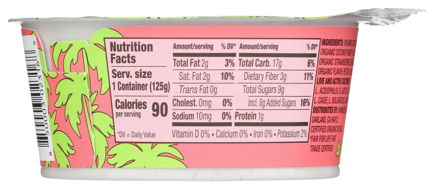 Harmless Harvest Dairy-Free Cup Yogurt - Strawberry, 4oz