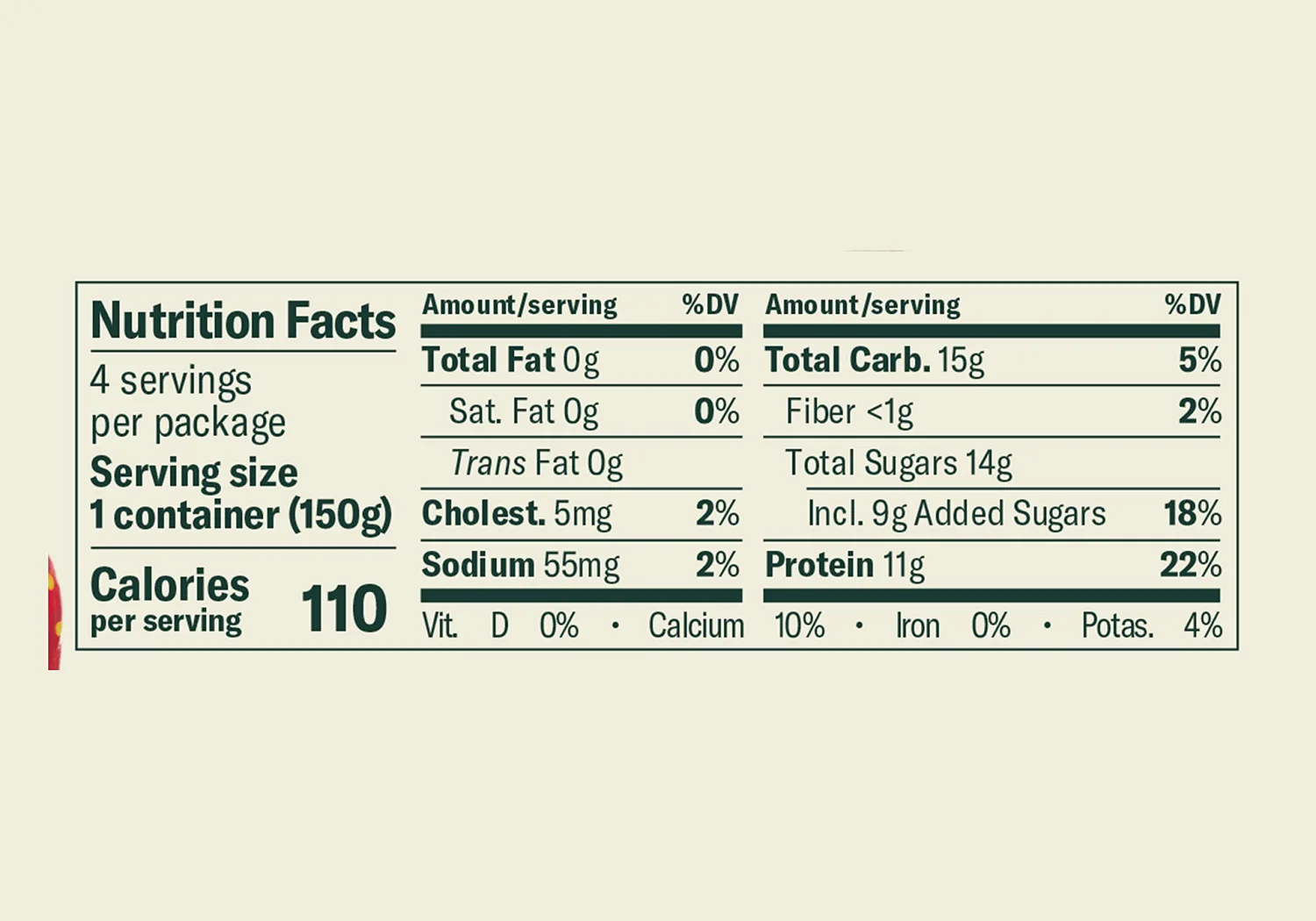 Chobani® Non-Fat Greek Yogurt Strawberry on the Bottom 5.3oz 4-pack