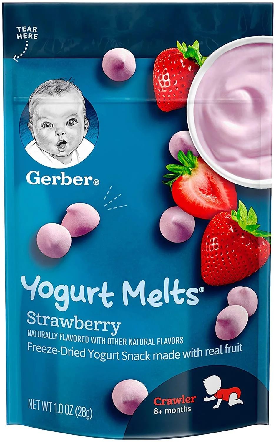 Gerber Graduates Yogurt Melts, Mixed Strawberry, 1-Ounce