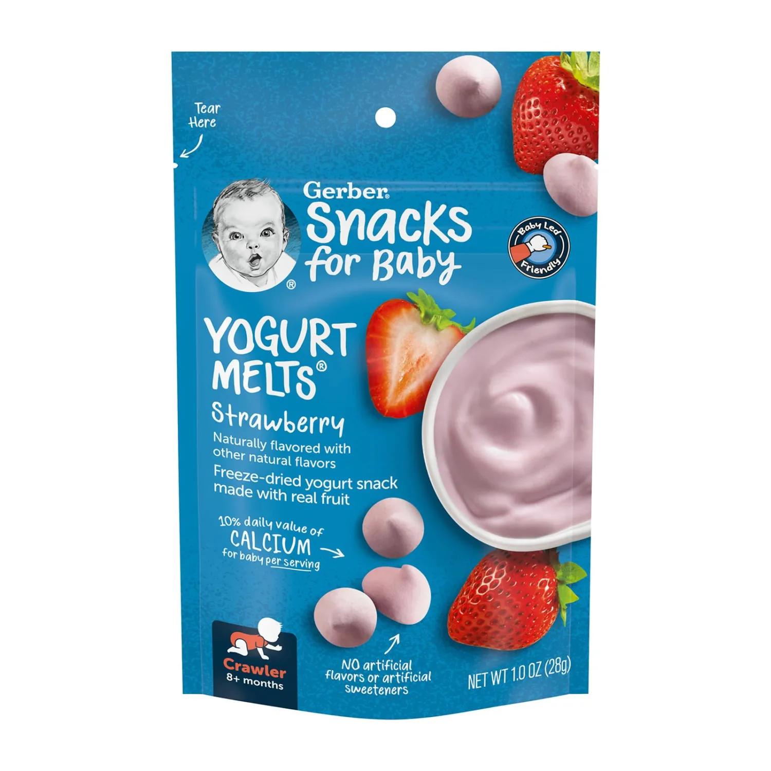 Gerber Baby Snacks Yogurt Melts Strawberry, 1 Oz