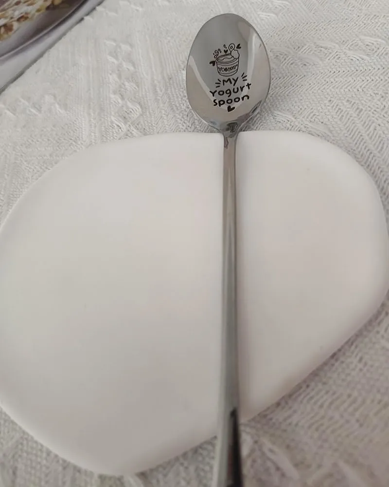 My Yogurt Spoon Gift for Yogurts Lover Women Men Birthday Christmas Gift for Son Sister Yogurts Spoons Gifts for Husband Mom Grandma Funny Engraved Spoon Yogurt Lovers Gifts