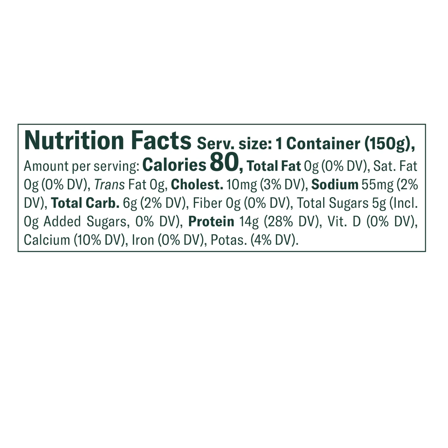 Chobani® Non-Fat Plain Greek Yogurt 5.3oz