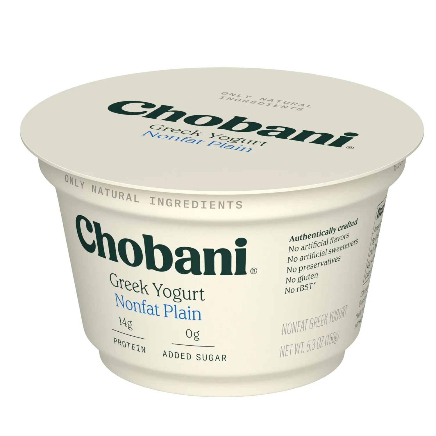 Chobani® Non-Fat Plain Greek Yogurt 5.3oz