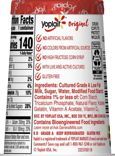Yoplait Original Low Fat French Vanilla Yogurt Cup, 6 oz