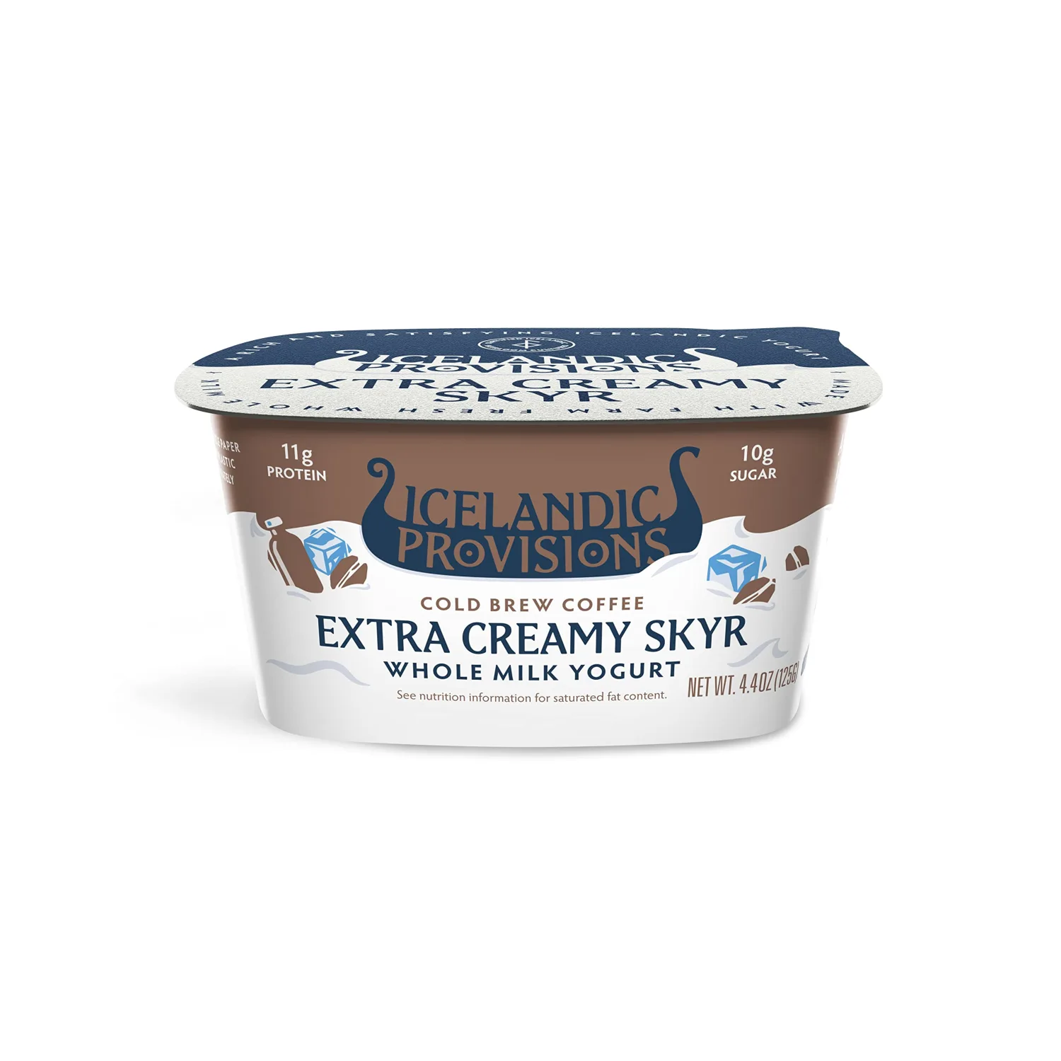 Icelandic Provisions, Coffee Cold Brew Extra Creamy Skyr Yogurt, 4.4 Ounce