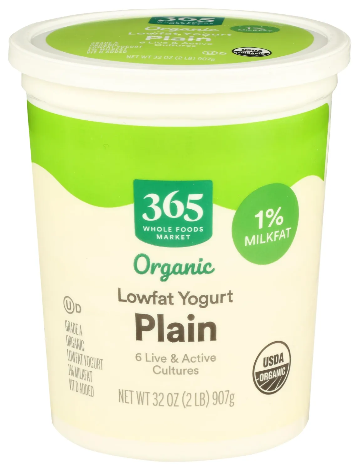 365 by Whole Foods Market, Yogurt Plain Low Fat Organic, 32 Ounce