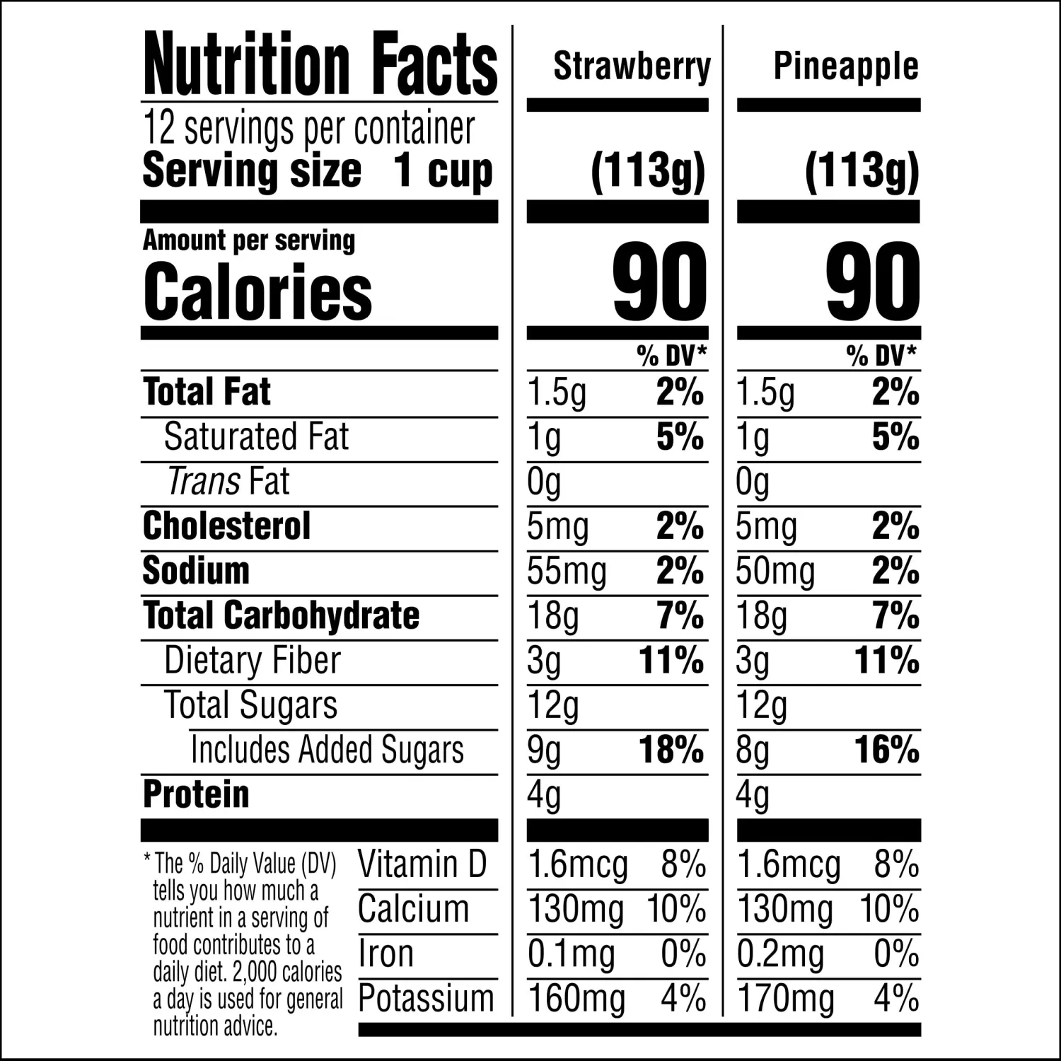 Activia Fiber Probiotic Low Fat Yogurt, Variety Pack, Strawberry & Pineapple, Non-GMO Project Verified, 4 oz., 12 Pack