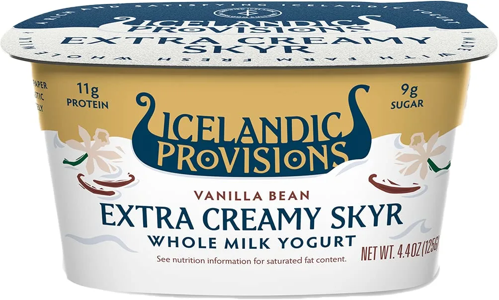 Icelandic Provisions, Vanilla Bean Extra Creamy SKYR, 4.4 Ounce