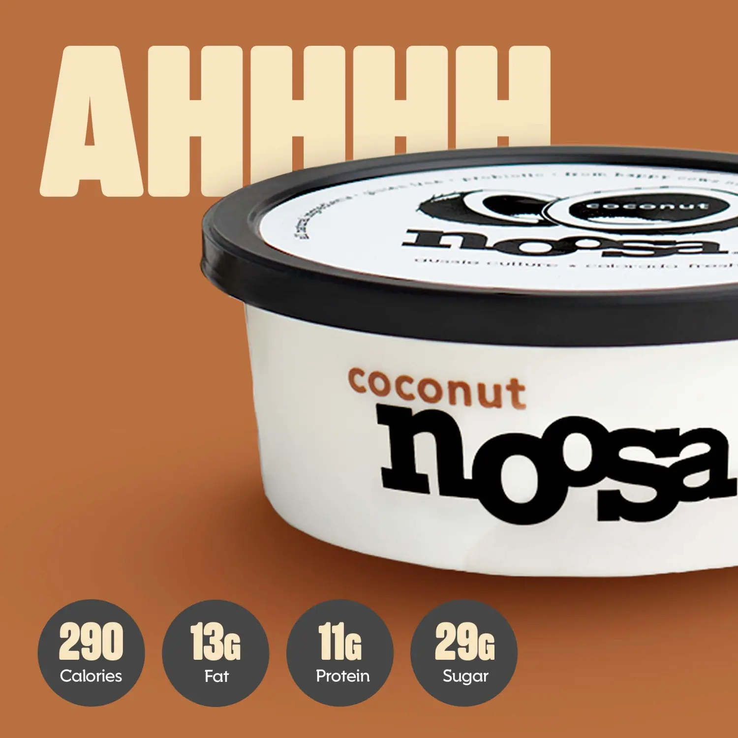 noosa Yoghurt, Coconut, 8 oz, Probiotic, Whole Milk Yogurt, Real Coconut, No Artificial Ingredients, Gluten Free