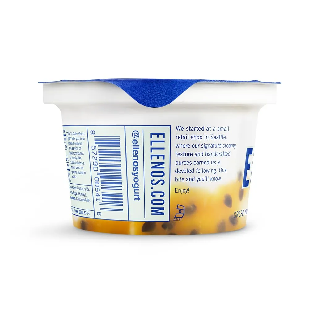 Ellenos Yogurt, Passion Fruit, 5.3 Oz
