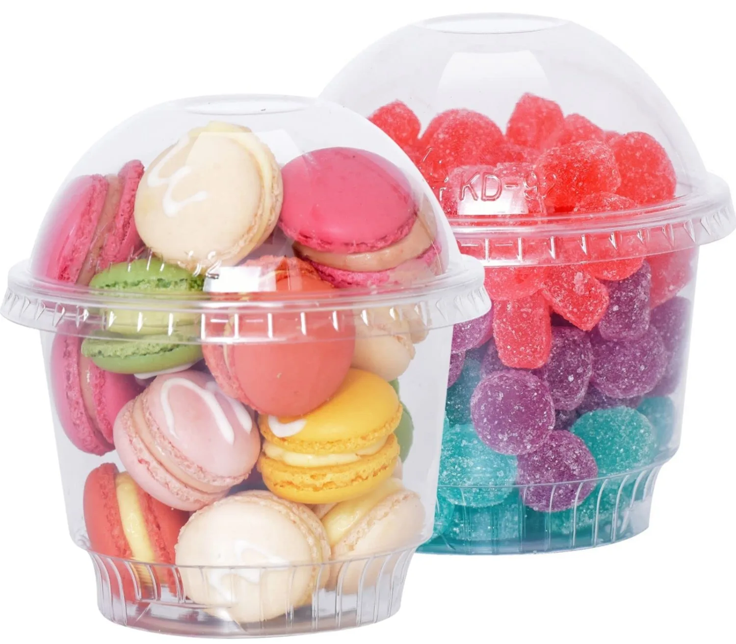 8 oz Clear Plastic Dessert Cups with Dome Lids (25Sets) - Disposable Snack Bowls (No Hole) for Cereal Parfait, Yogurt, Cupcakes, Pudding, Jello and Individual Desserts at Party