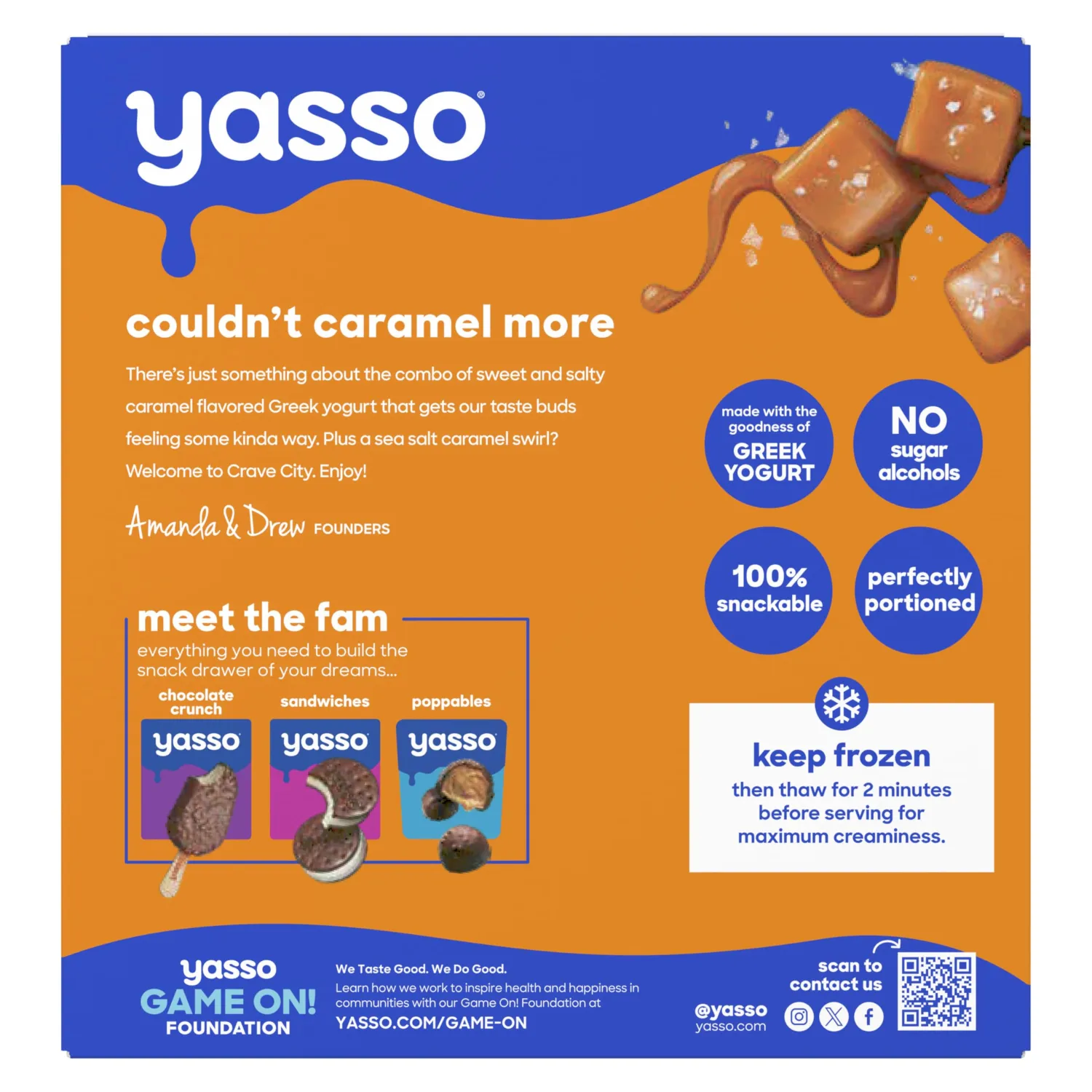Yasso Frozen Greek Yogurt Bars Sea Salt Caramel Bars 4 Count for a ridiculously creamy frozen snack made with the goodness of greek yogurt 3.5fl oz