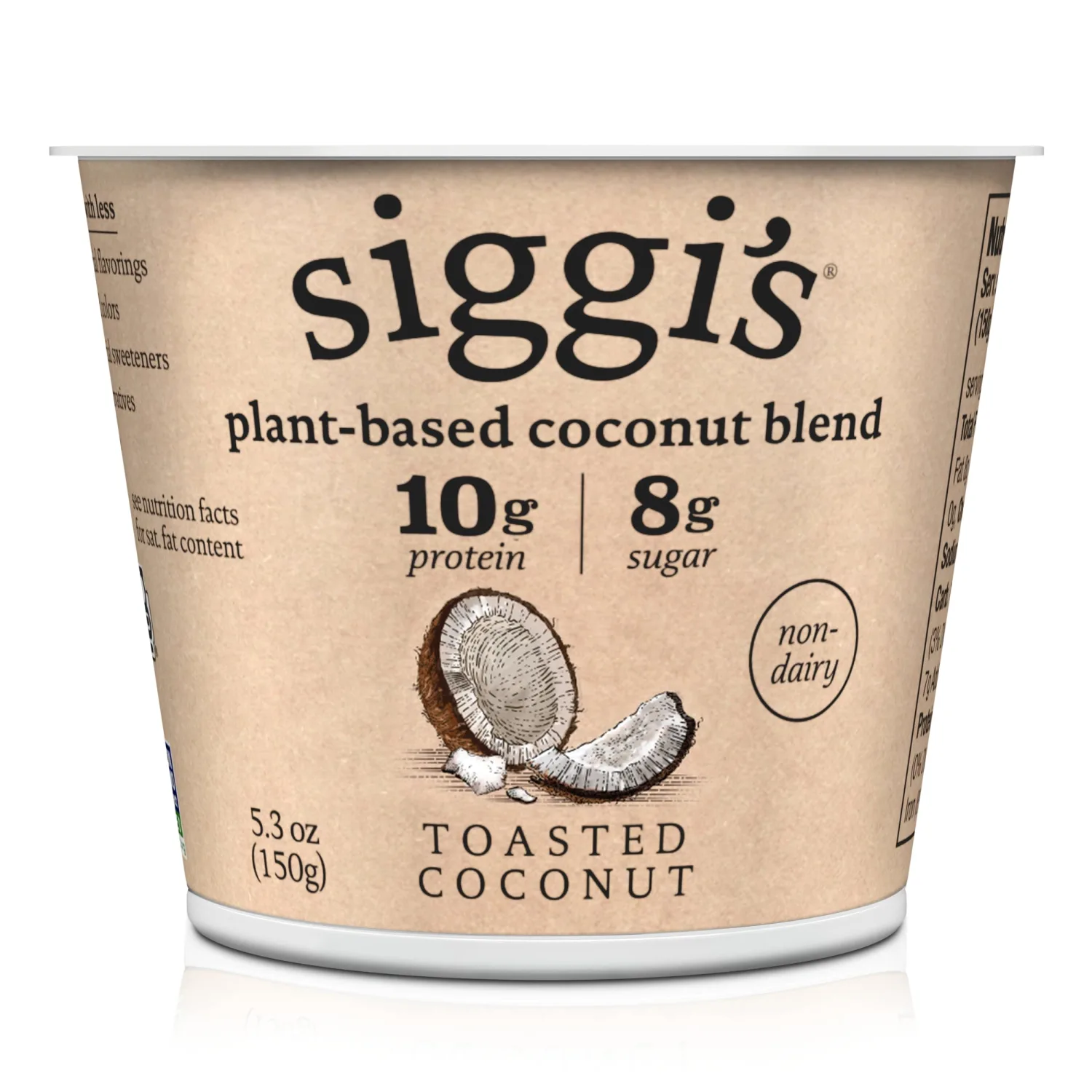Siggi's, Toasted Coconut Plant-Based Yogurt, 5.3 Ounce