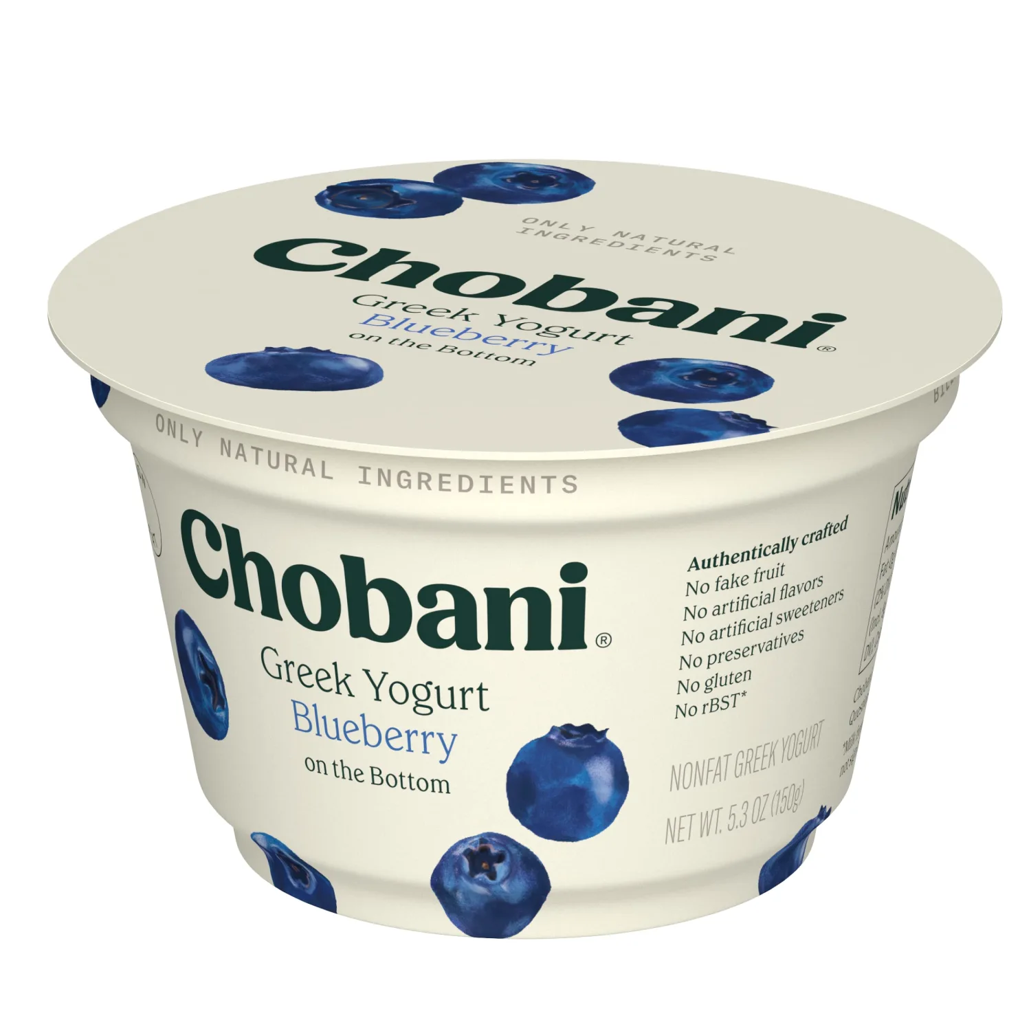 Chobani® Non-Fat Greek Yogurt Blueberry on the Bottom 5.3oz