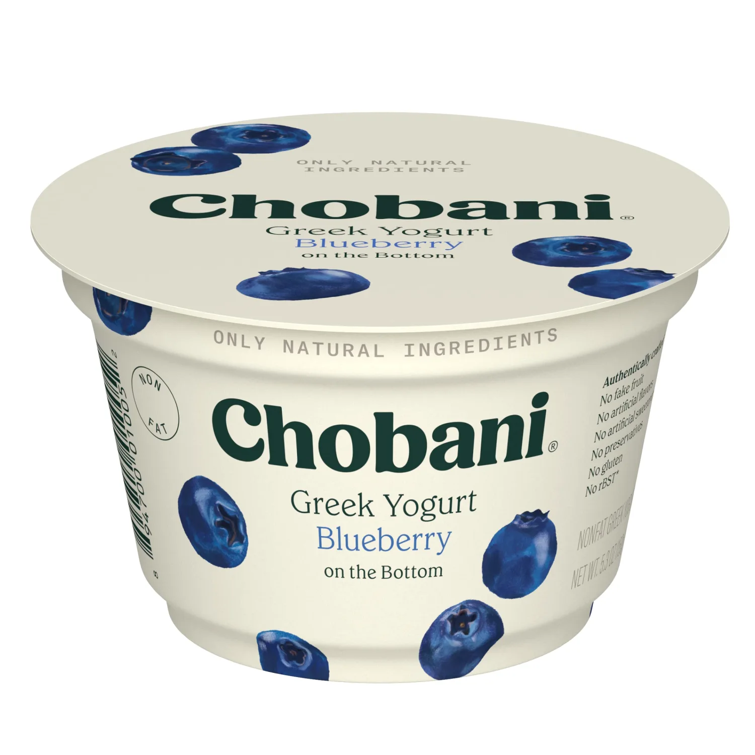 Chobani® Non-Fat Greek Yogurt Blueberry on the Bottom 5.3oz