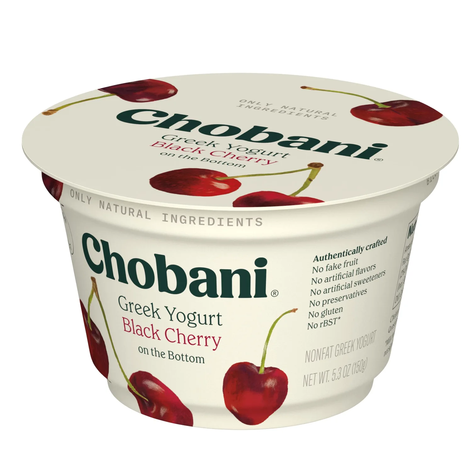Chobani® Non-Fat Greek Yogurt Black Cherry on the Bottom 5.3oz