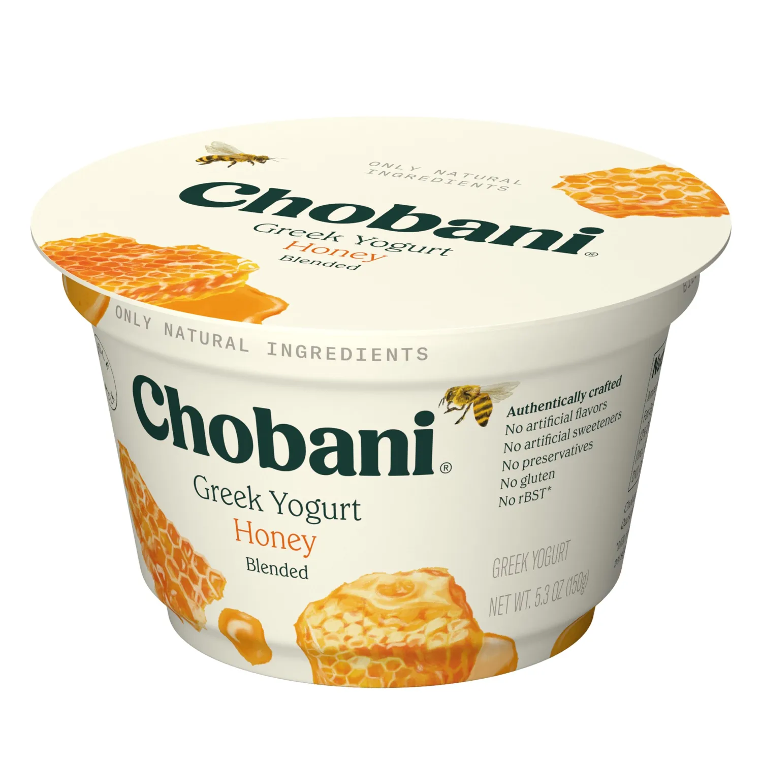 Chobani® Whole Milk Greek Yogurt Honey & Cream Blended 5.3oz