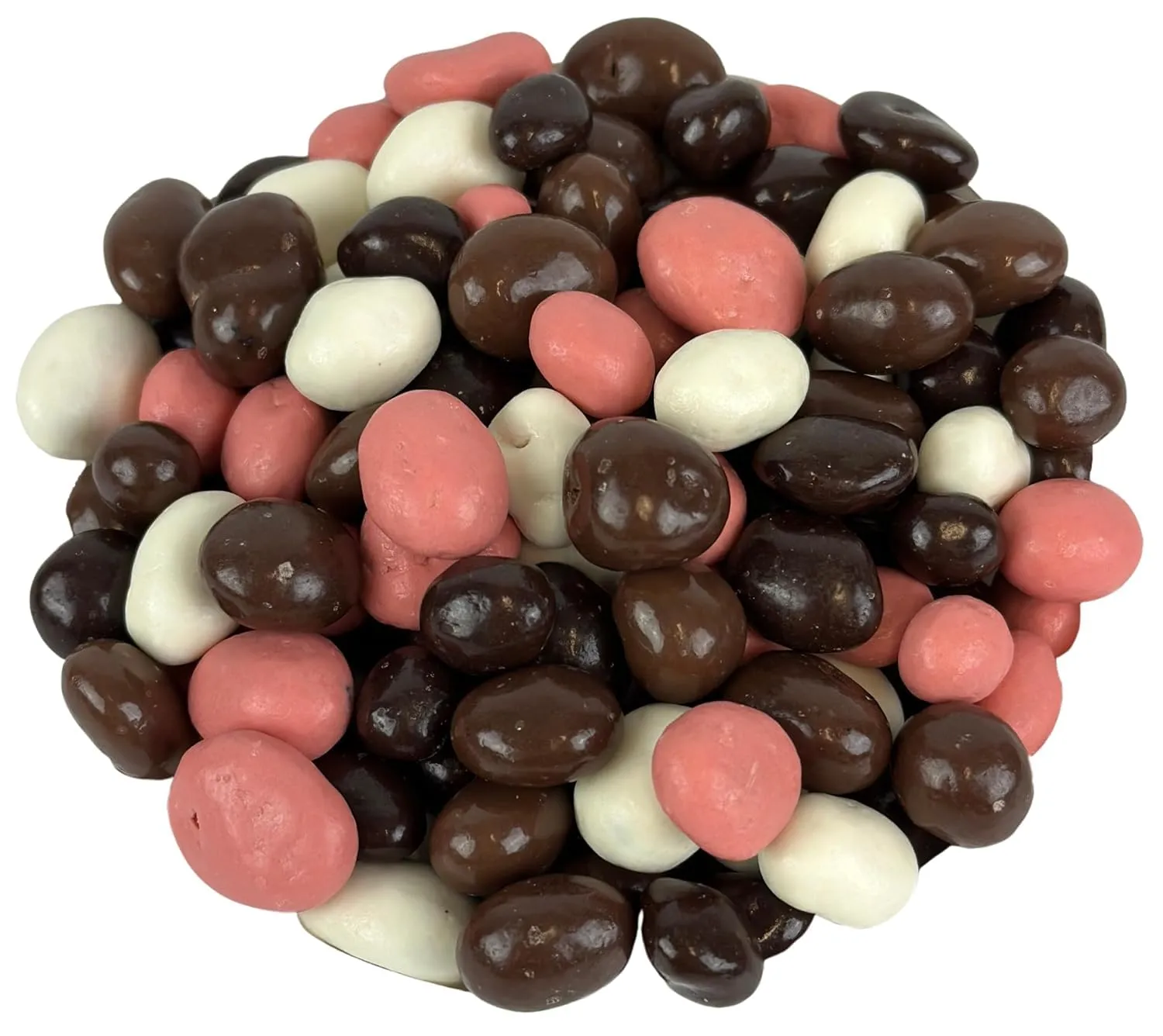 Neapolitan Raisin Mix - Milk Chocolate, Dark Chocolate, Vanilla Yogurt, Strawberry Yogurt Coated Raisins (1 Pound)