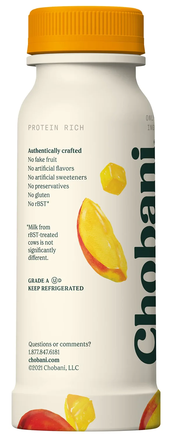 Chobani® Mango Low-Fat Greek Yogurt Drink 7 Fl oz