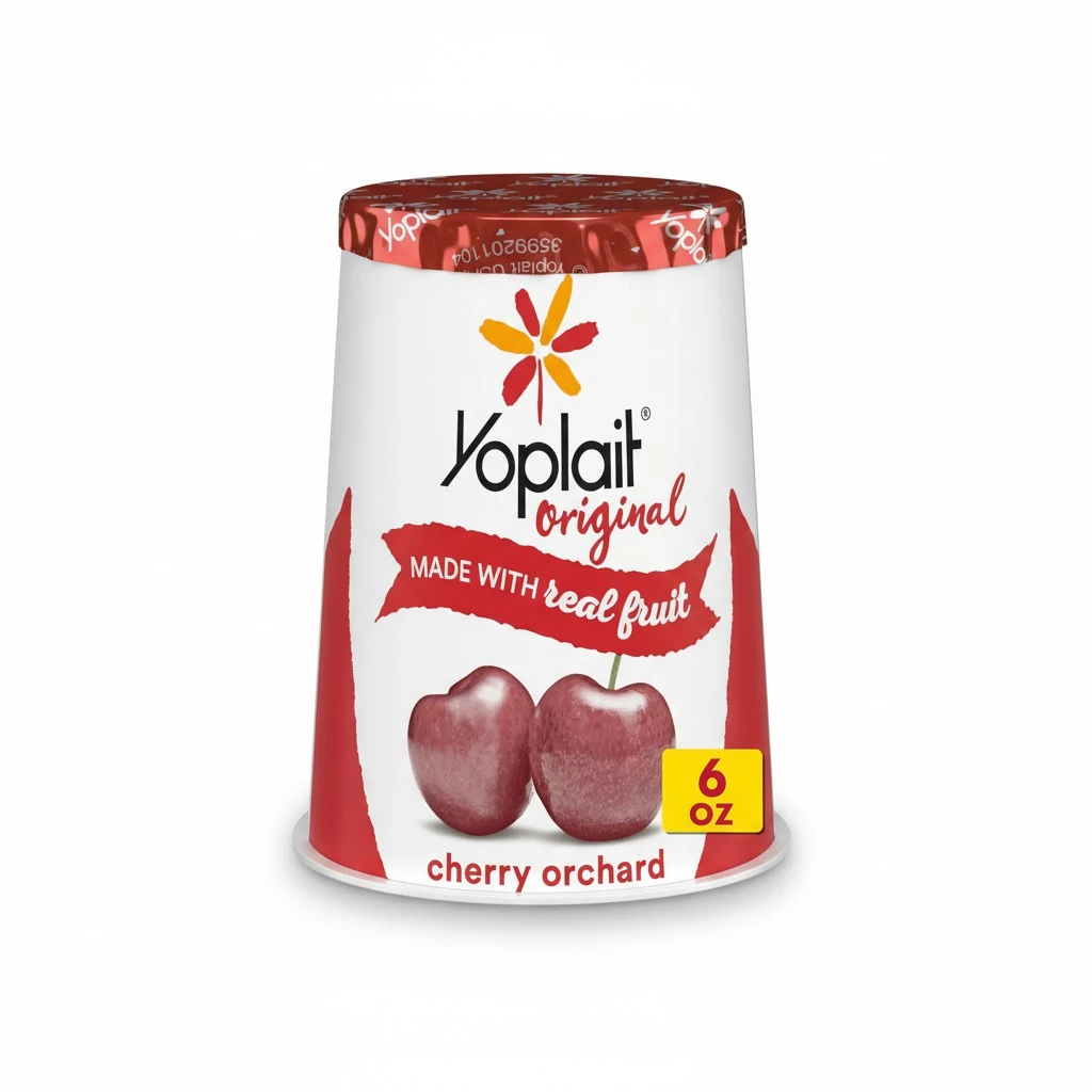 Yoplait Original Low Fat Cherry Orchard Yogurt Cup, Made with Real Fruit, 6 oz