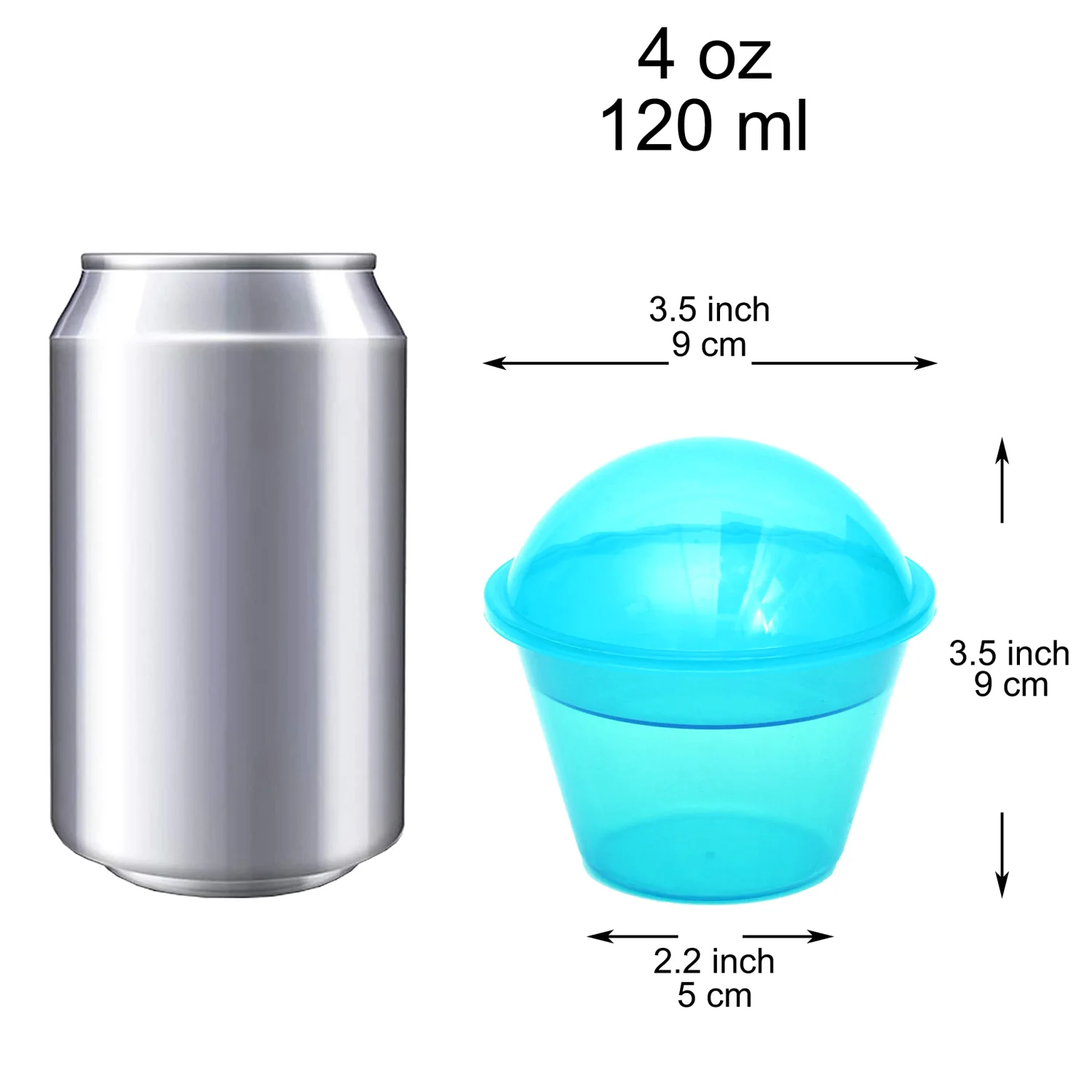 Youngever 7 Sets Plastic Yogurt Cups, Reusable Plastic Dessert Cups with Inserts and Dome Lids, Plastic Parfait Cups, Spill and Leak Proof (Small 4 Ounce)