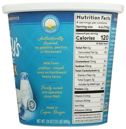 Nancy'S Organic Greek Nonfat Yogurt, Plain, 24 oz