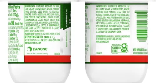 ACTIVIA Probiotic Low fat Yogurt, Strawberry, Non-GMO Project Verified, Multi Pack, 4 Oz, 4 Count