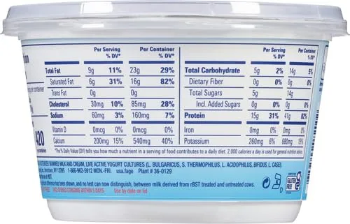 FAGE Total Greek Yogurt, 5% Whole Milk, Plain, 16 oz