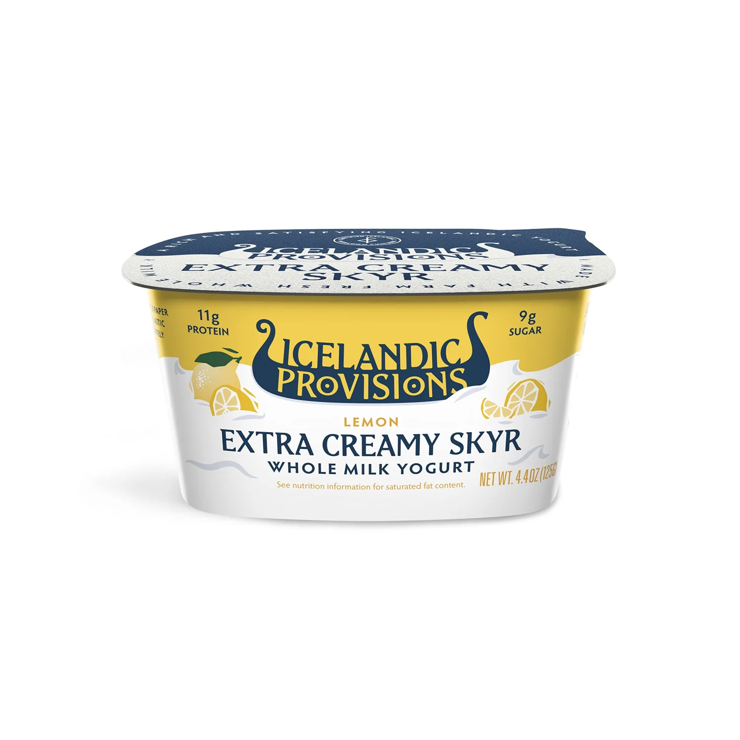 Icelandic Provisions Extra Creamy Skyr Lemon Whole Milk Yogurt, 4.4 oz