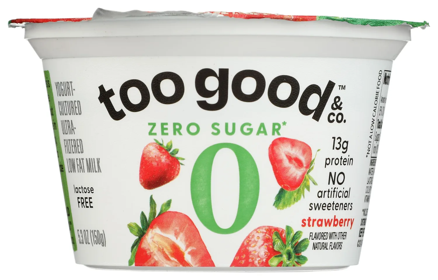 Too Good Strawberry Zero Sugar Yogurt, 5.3 OZ