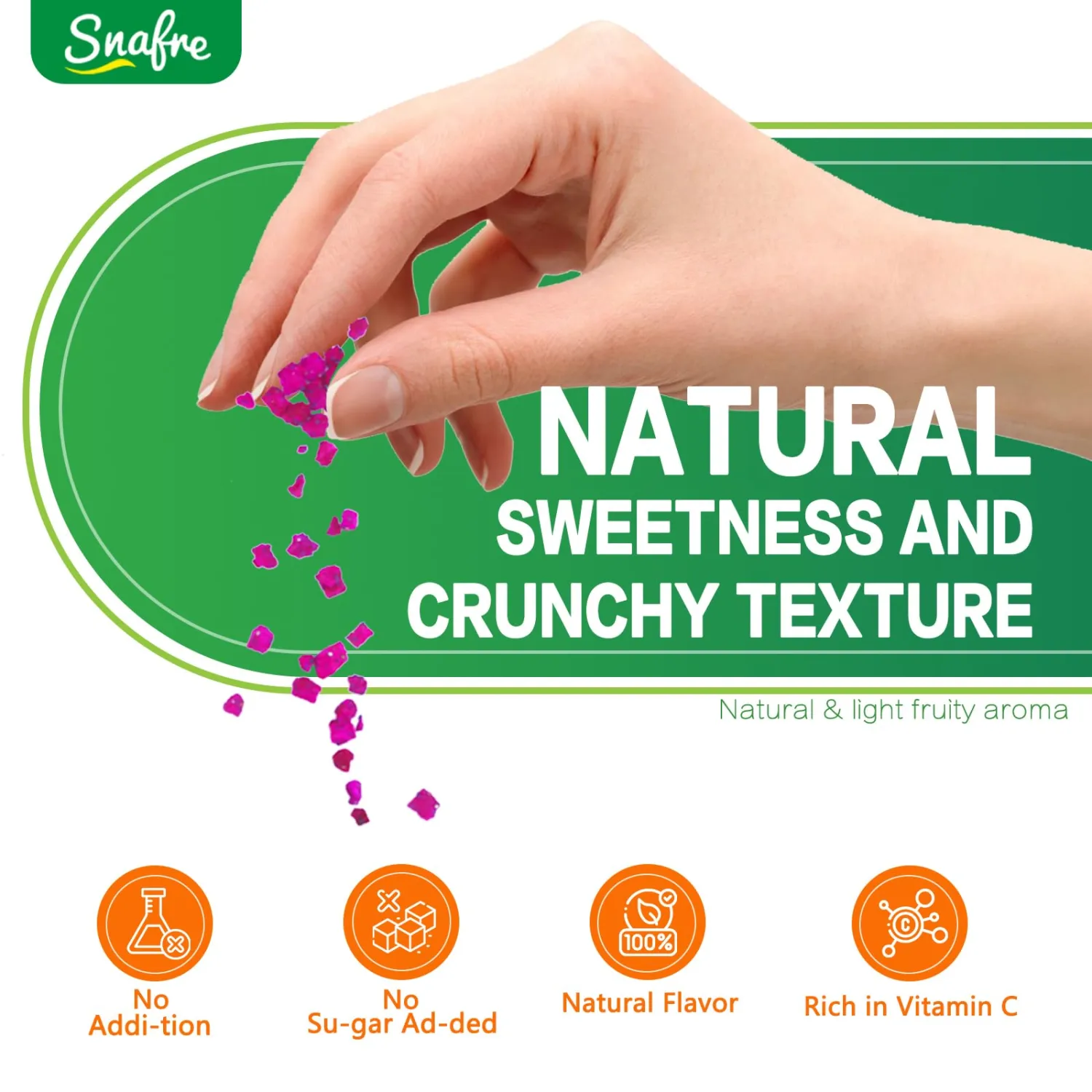 Freeze Dried Dragon Fruit, Freeze Dried Fruit, 150G/5.3OZ No Sugar Added, 100% Natural, Dri-ed Dragon Fruit for Yogurt, Cereal, Smoothies