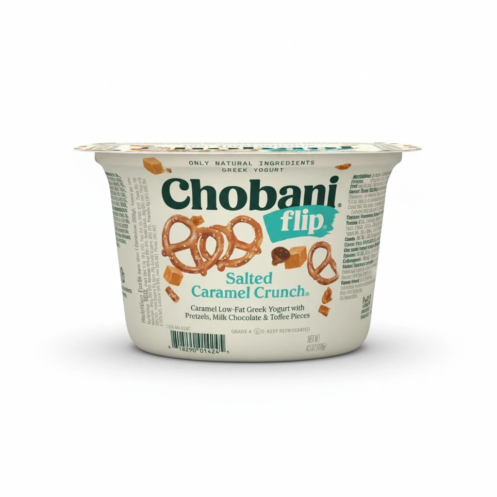 Chobani® Flip® Low-Fat Greek Yogurt Salted Caramel Crunch® with Chocolate and Toffee 4.5oz
