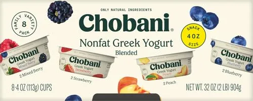 Chobani® Non-Fat Greek Yogurt Family Variety Pack 4oz 8-pack