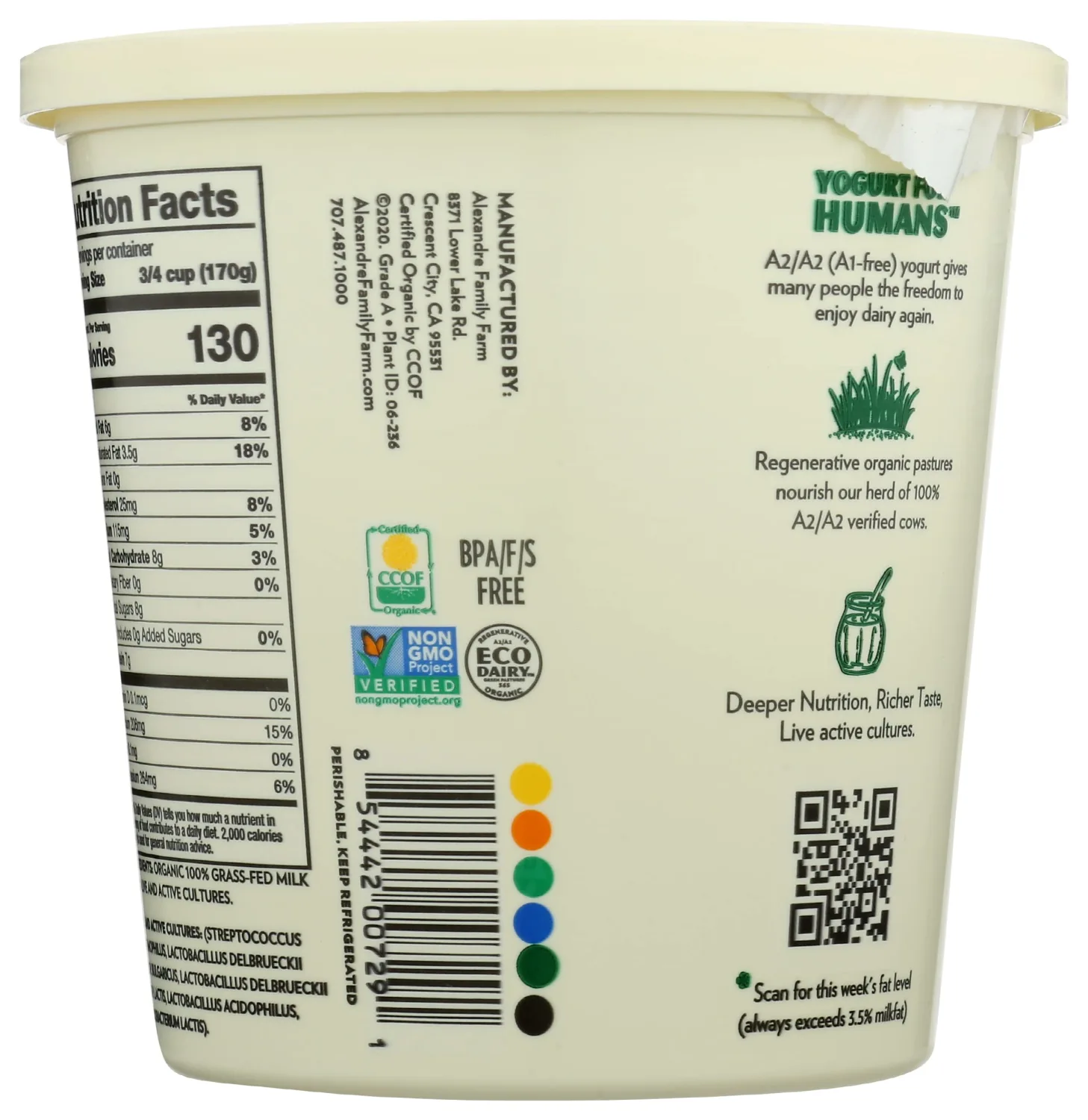 YOGURT OG A2A2 GRASS FED