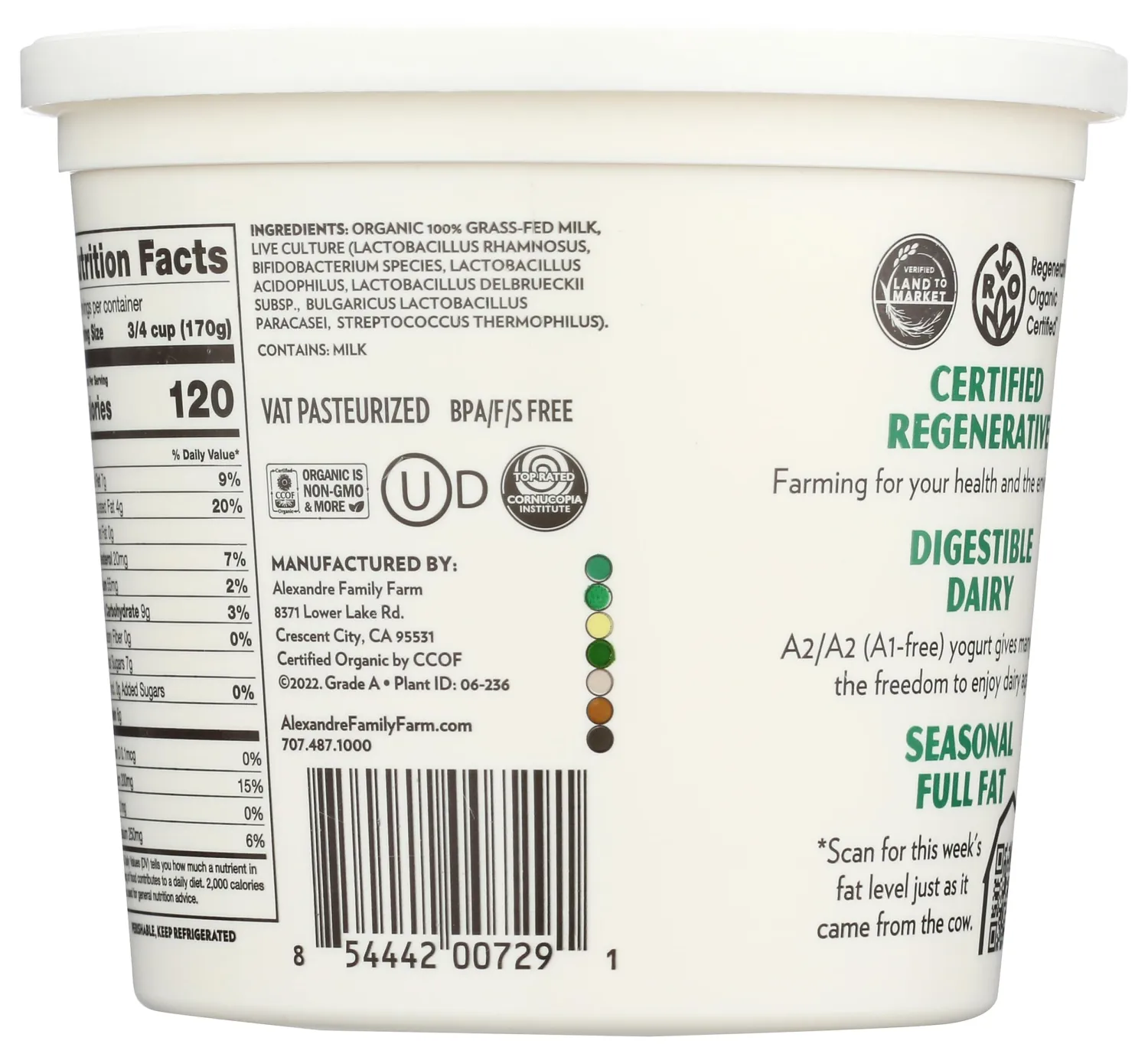 YOGURT OG A2A2 GRASS FED
