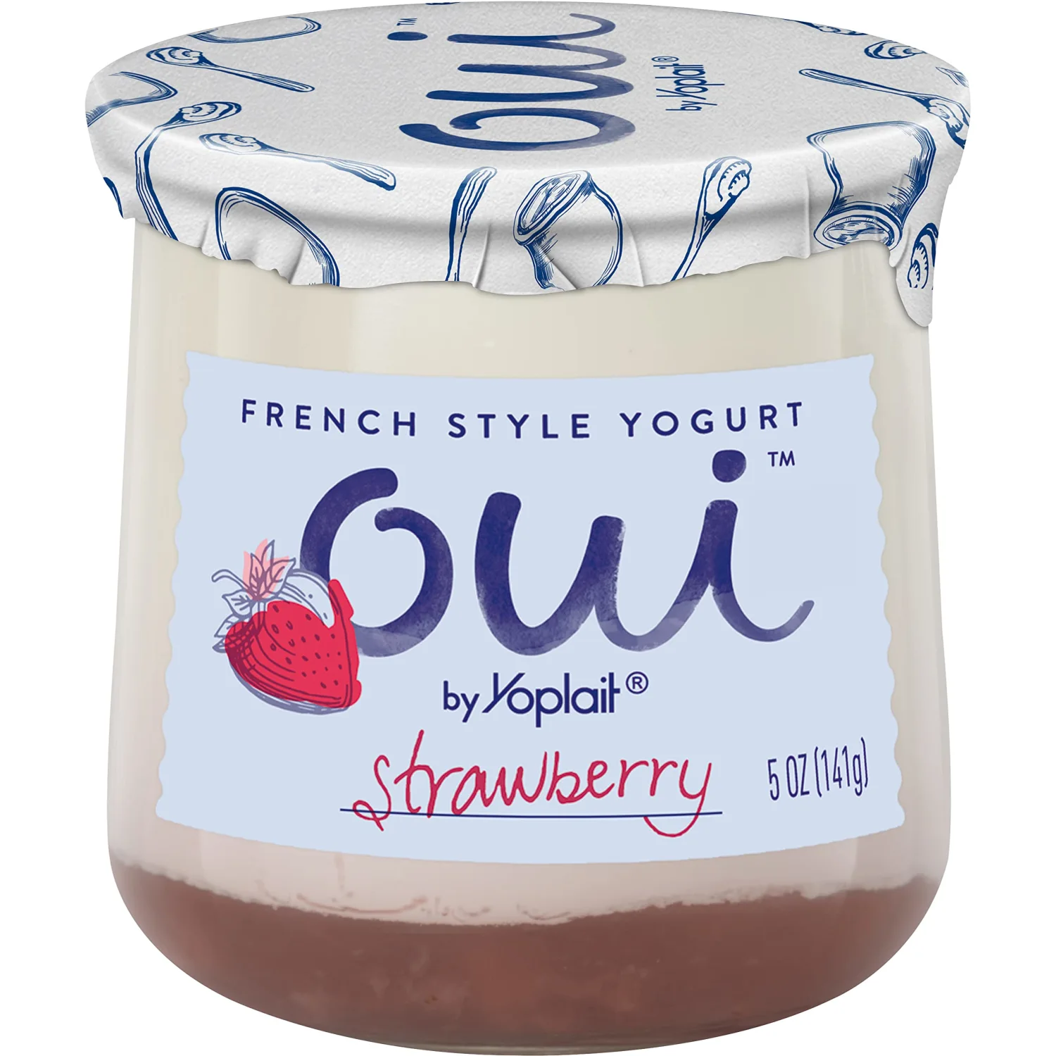Oui by Yoplait French Style Strawberry Whole Milk Yogurt, 5 OZ Jar