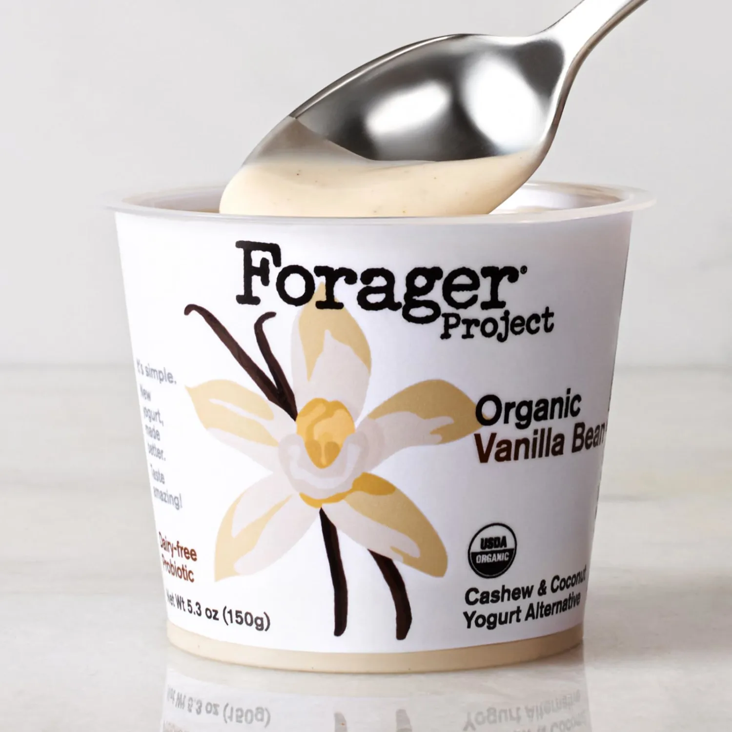 Forager Project Cashewmilk Yogurt, Vanilla Bean, 5.3-Ounce