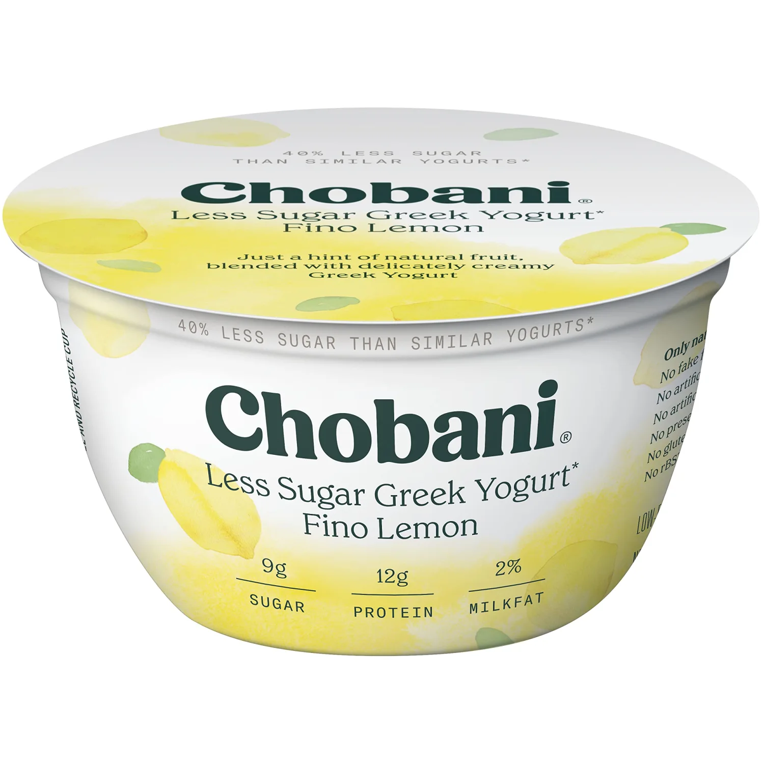 Chobani® Less Sugar Low-Fat Greek Yogurt Fino Lemon 5.3oz