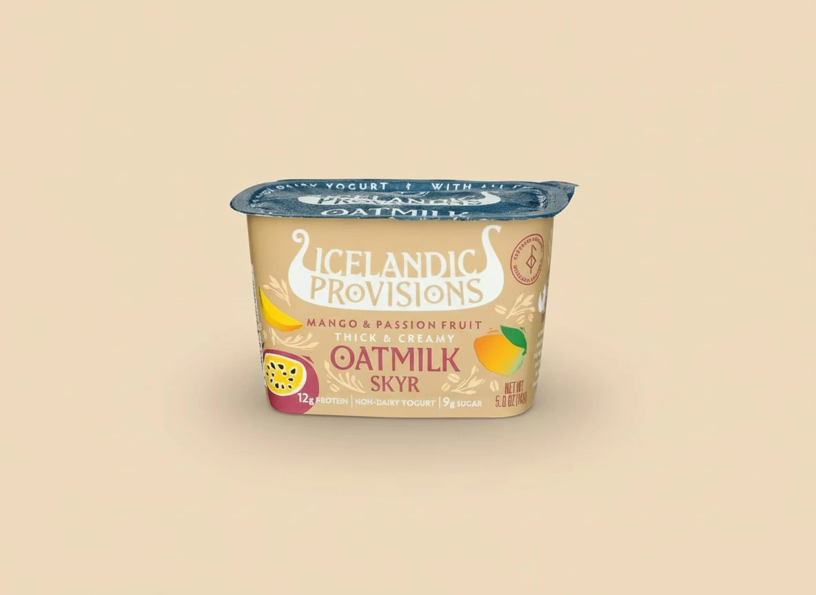 Icelandic Provisions Oatmilk Skyr, Mango & Passionfruit, 5 Ounce