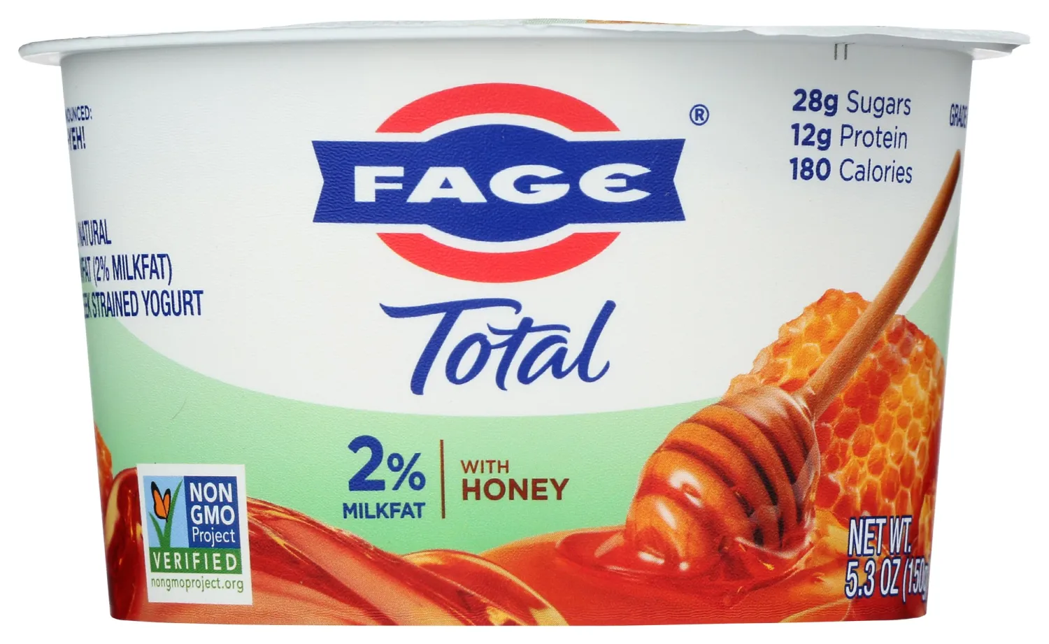 Fage Total Greek Yogurt, 2%, Honey, 5.3 oz