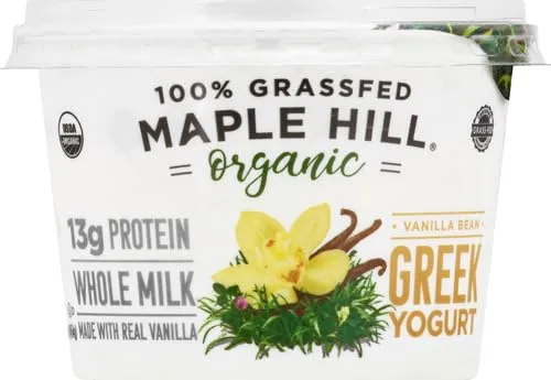 Maple Hill Creamery Yogurt Greek Gr sugar freed Vanilla, 16 oz